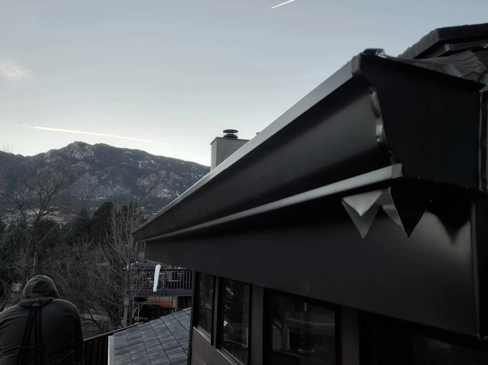 Micro-mesh gutter-guard installation on a Colorado roofline